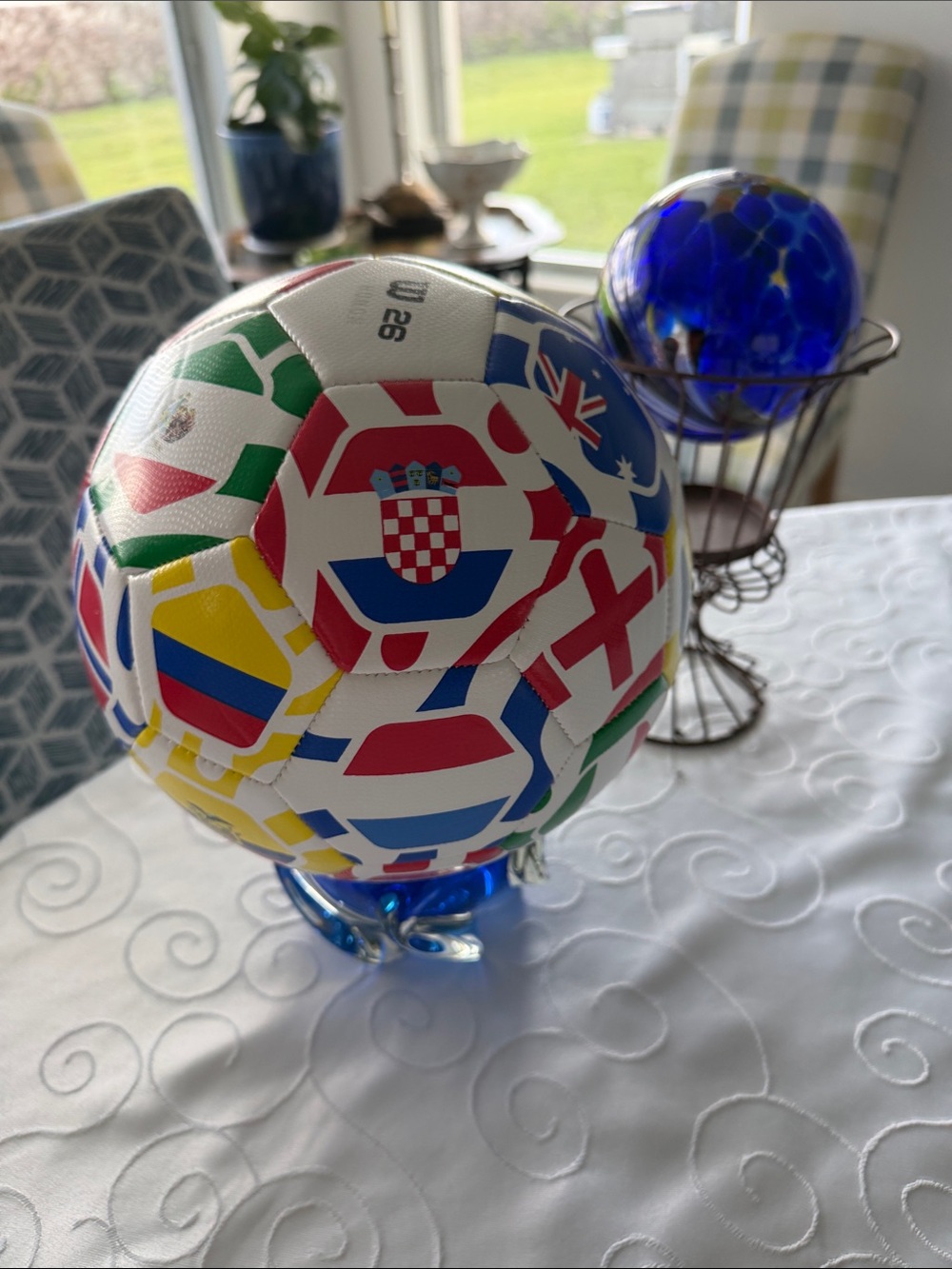 World Cup Ball on Murano Glass Stand